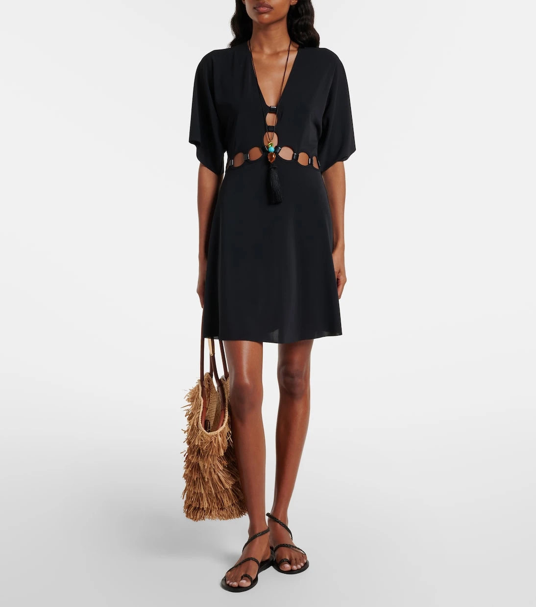 Eres - Connection cutout jersey minidress