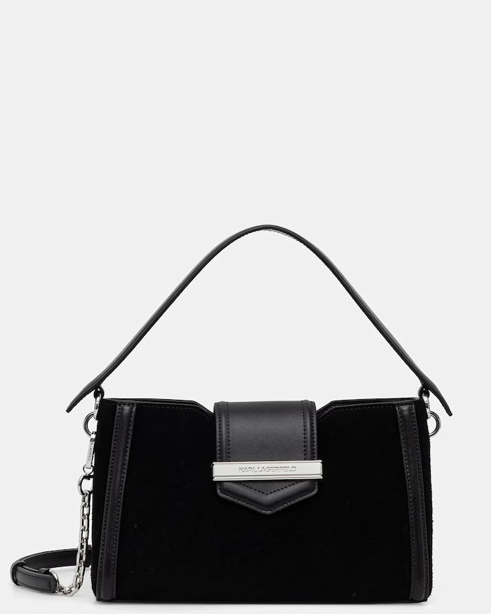 Karl Lagerfeld чанта crossbody дамска от велур