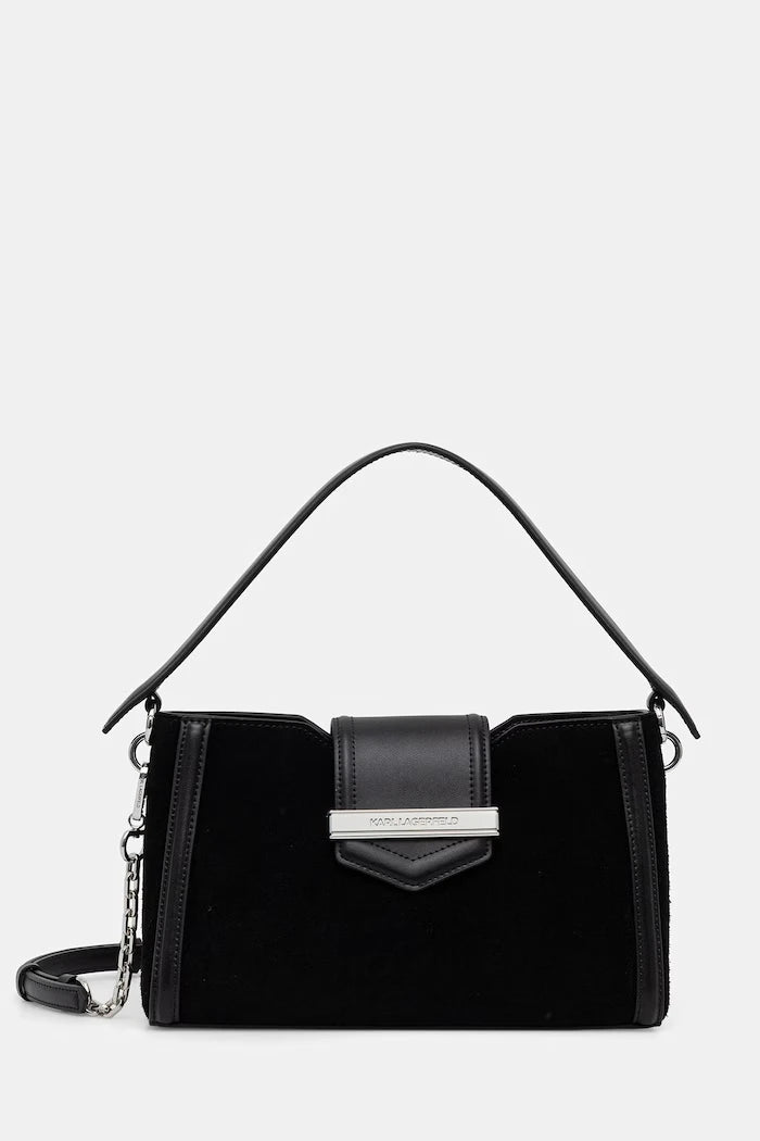 Karl Lagerfeld süet kadın crossbody çanta