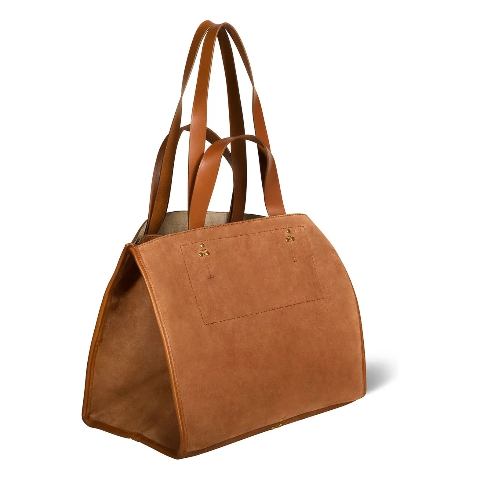 Jérôme Dreyfuss - Tote bag Léon M Velvet crust | Caramel