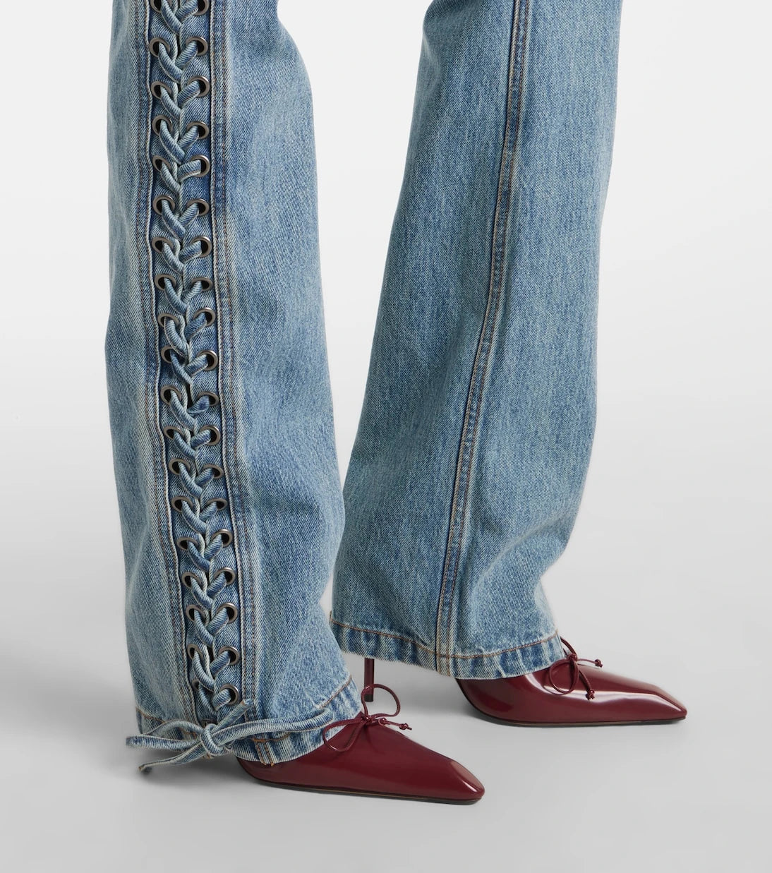 Rotate - Laced straight jeans