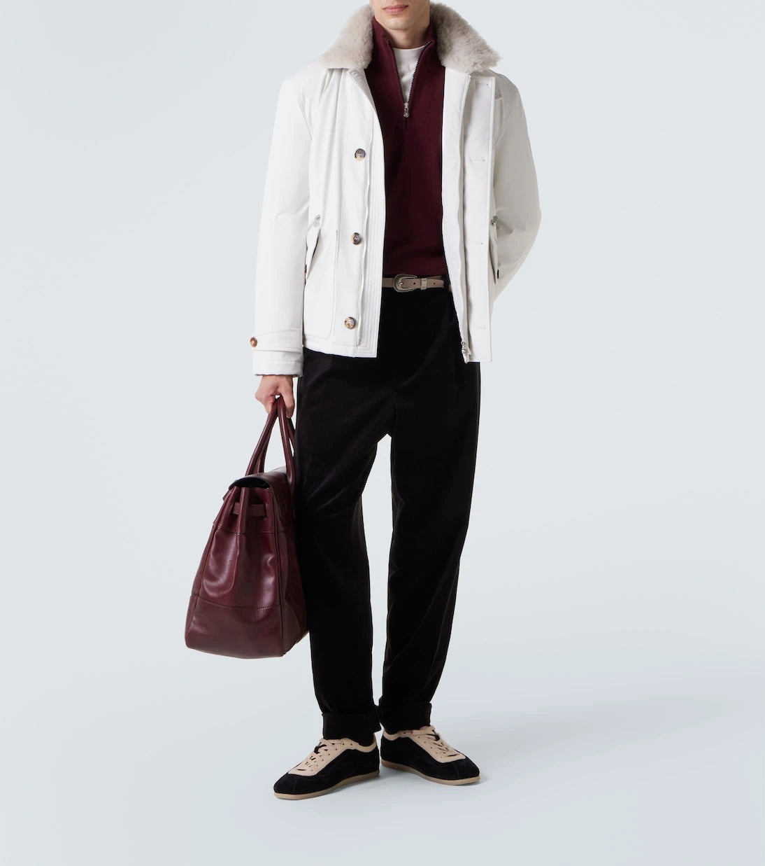 Brunello Cucinelli - Shearling-lined jacket