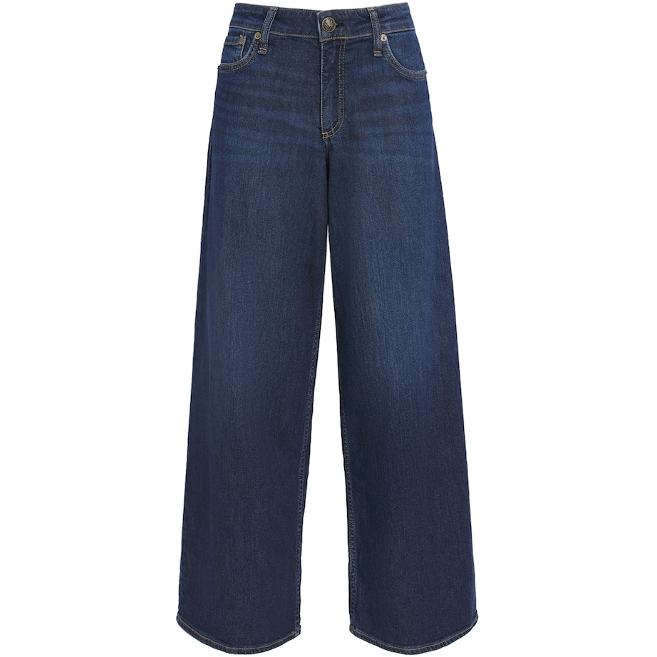 Rag & Bone Blue Aiden Low-Rise Wide-Leg Jeans