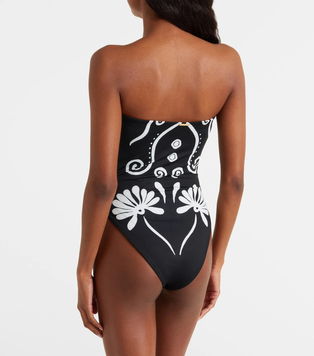 Cala de la Cruz - Lore printed strapless swimsuit