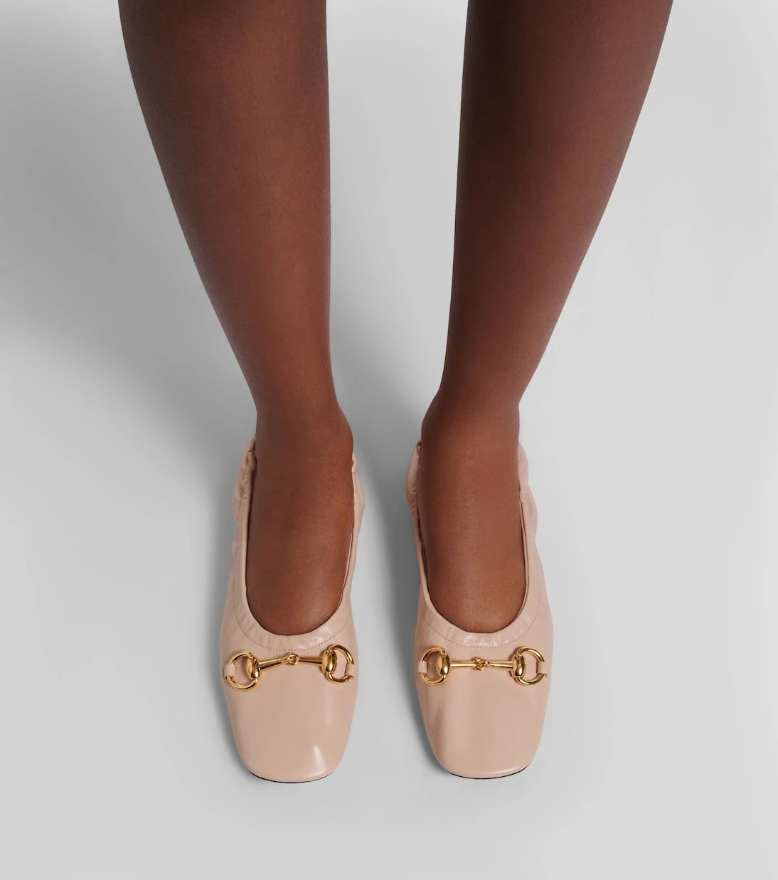 Gucci - Prima Horsebit leather ballet flats
