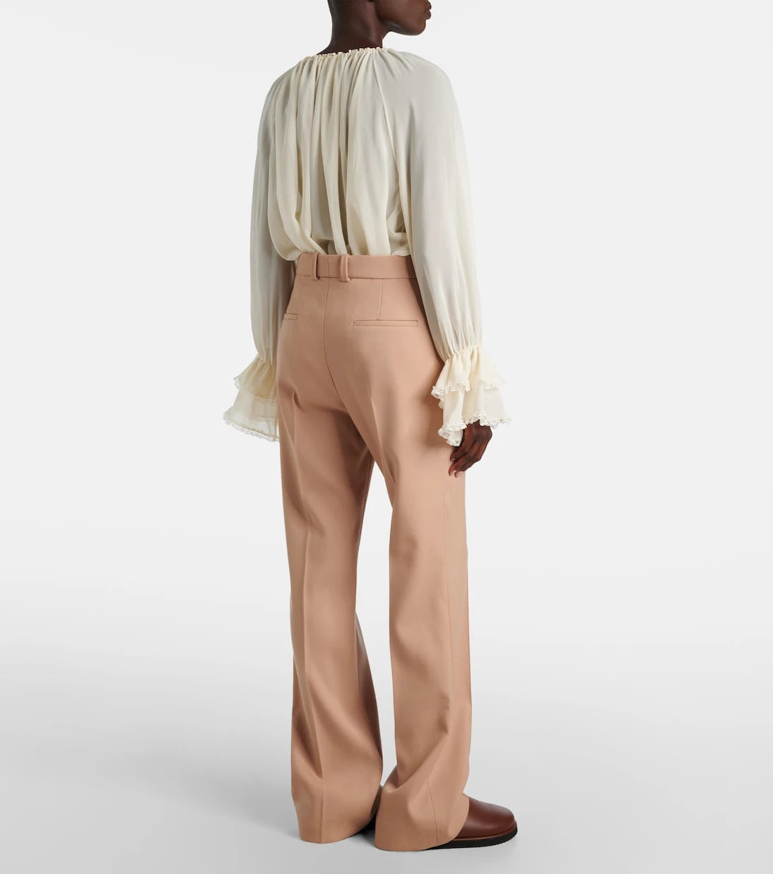 Chloé - High-rise wool straight pants
