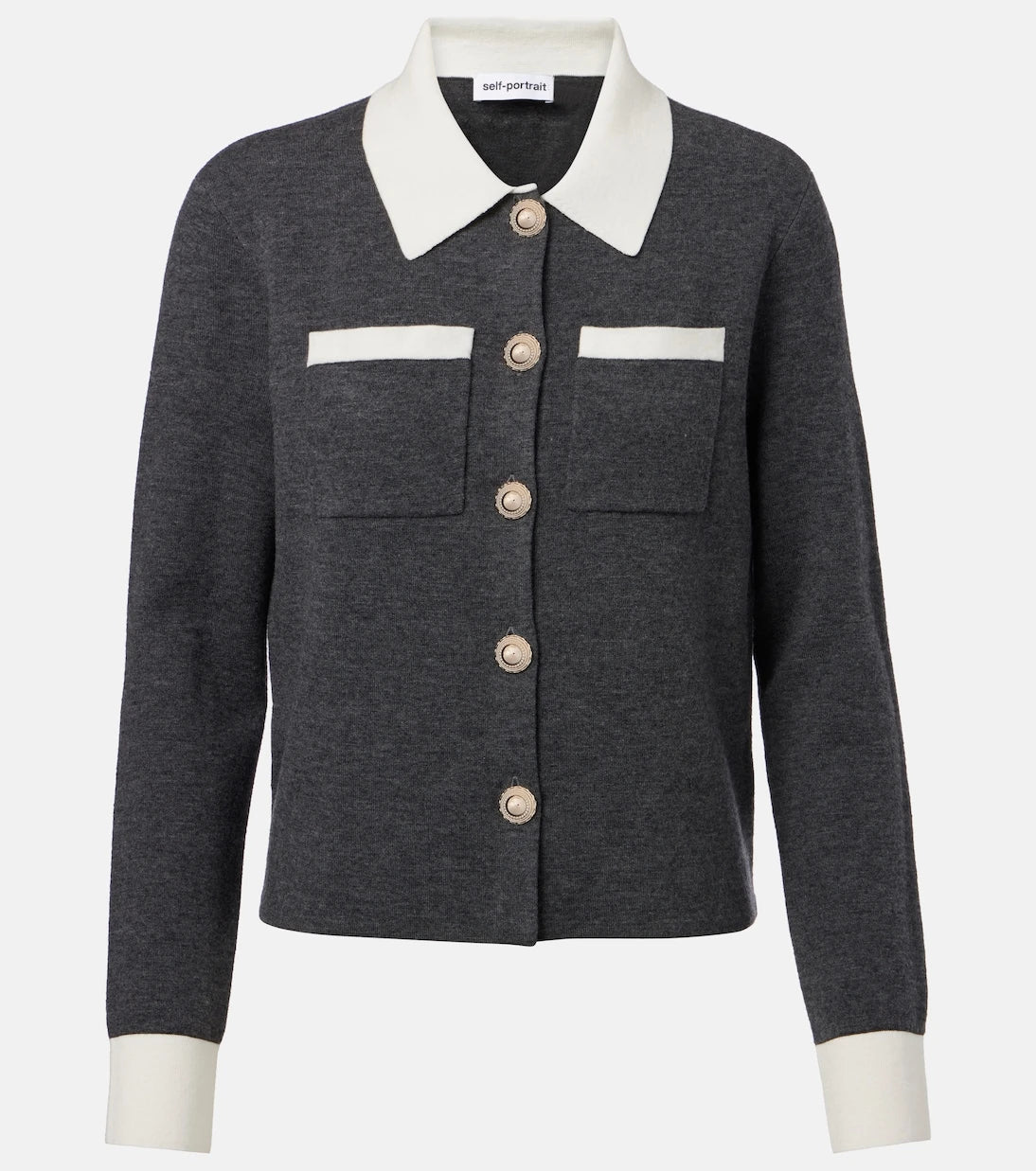 Self-Portrait - Wool-blend cardigan