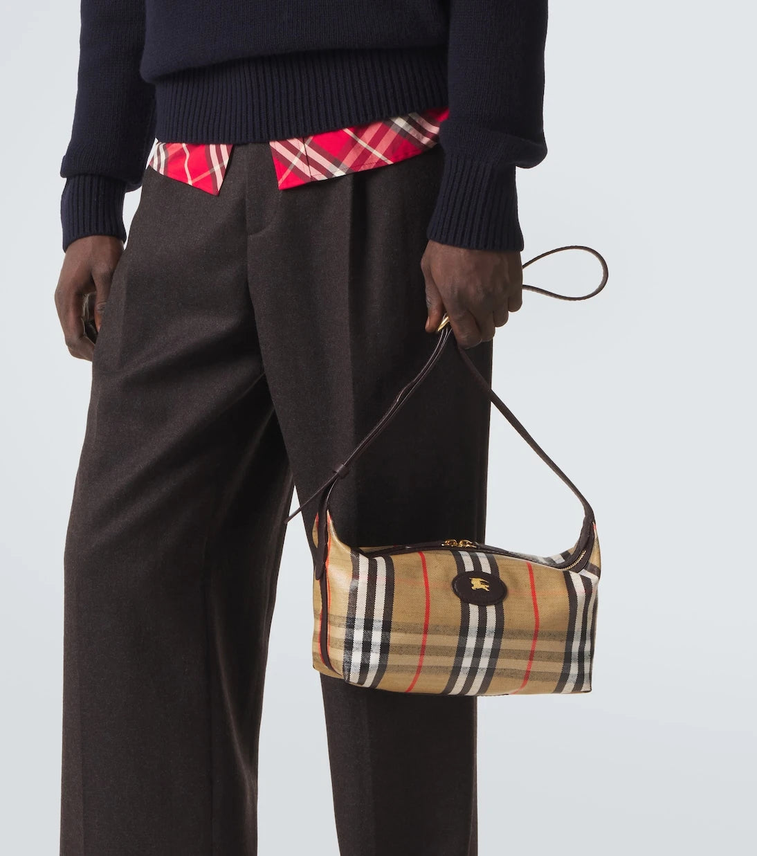 Burberry - Burberry Check canvas shoulder bag