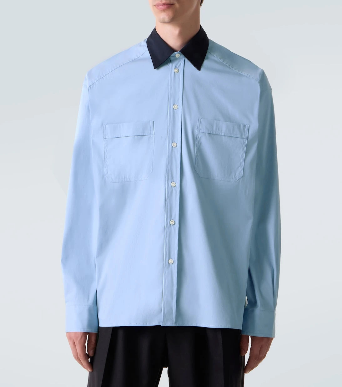 Plan C - Cotton-blend poplin shirt