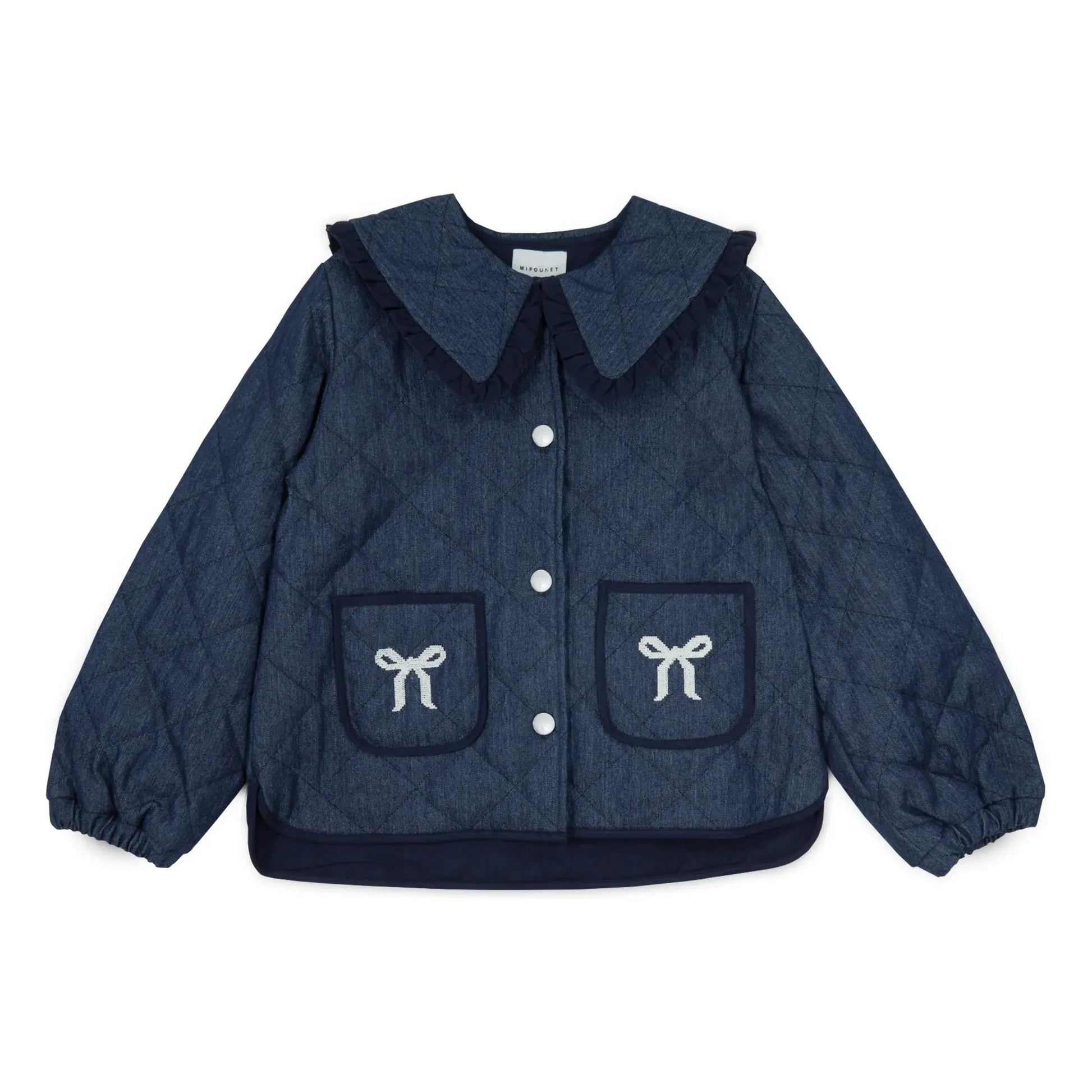 Mipounet - Mariane Jean jacket, Claudine collar | Dark Blue