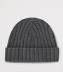 Multi Cashmere Flat Rib Beanie