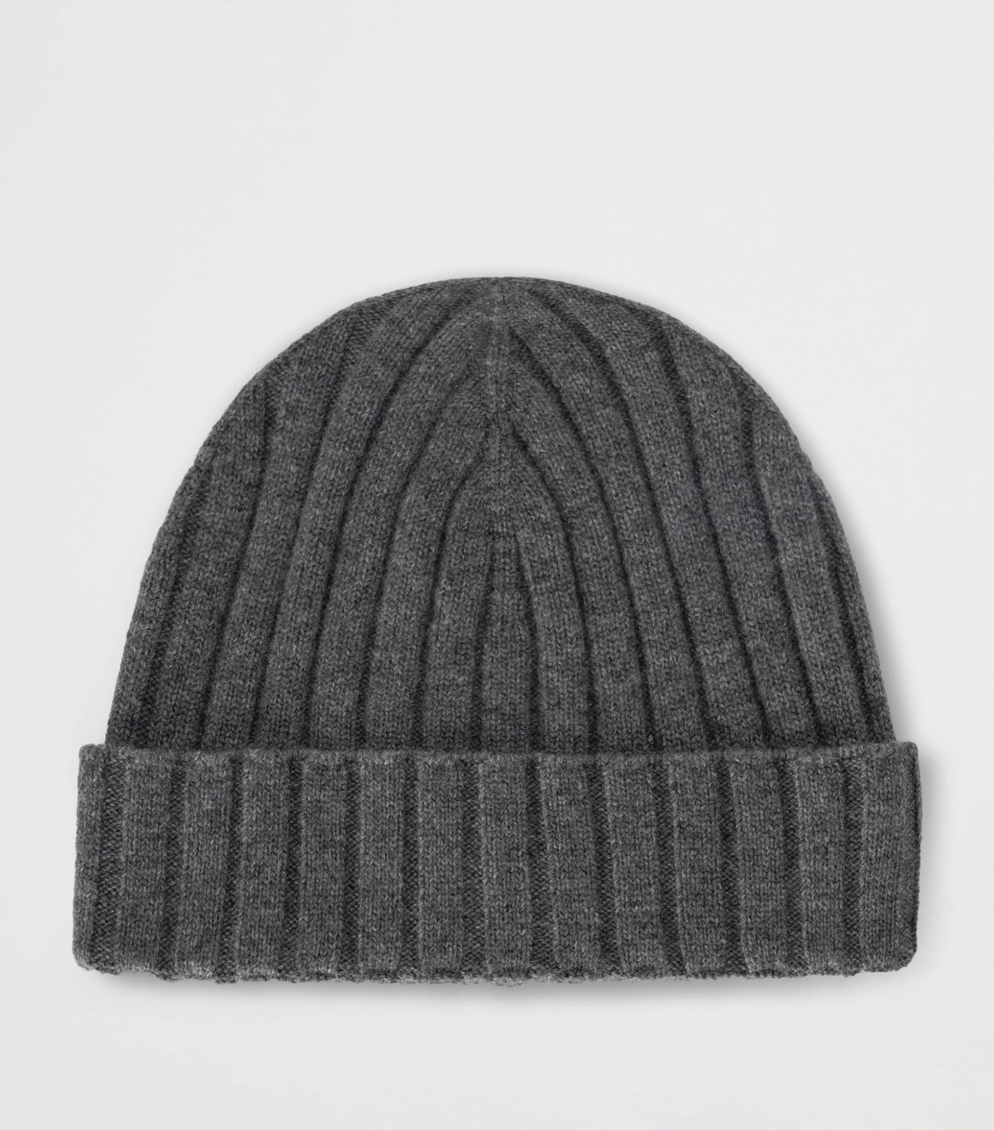 Multi Cashmere Flat Rib Beanie