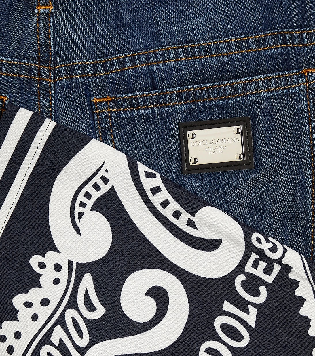 Dolce&Gabbana Kids - Logo printed cotton-blend Bermuda shorts