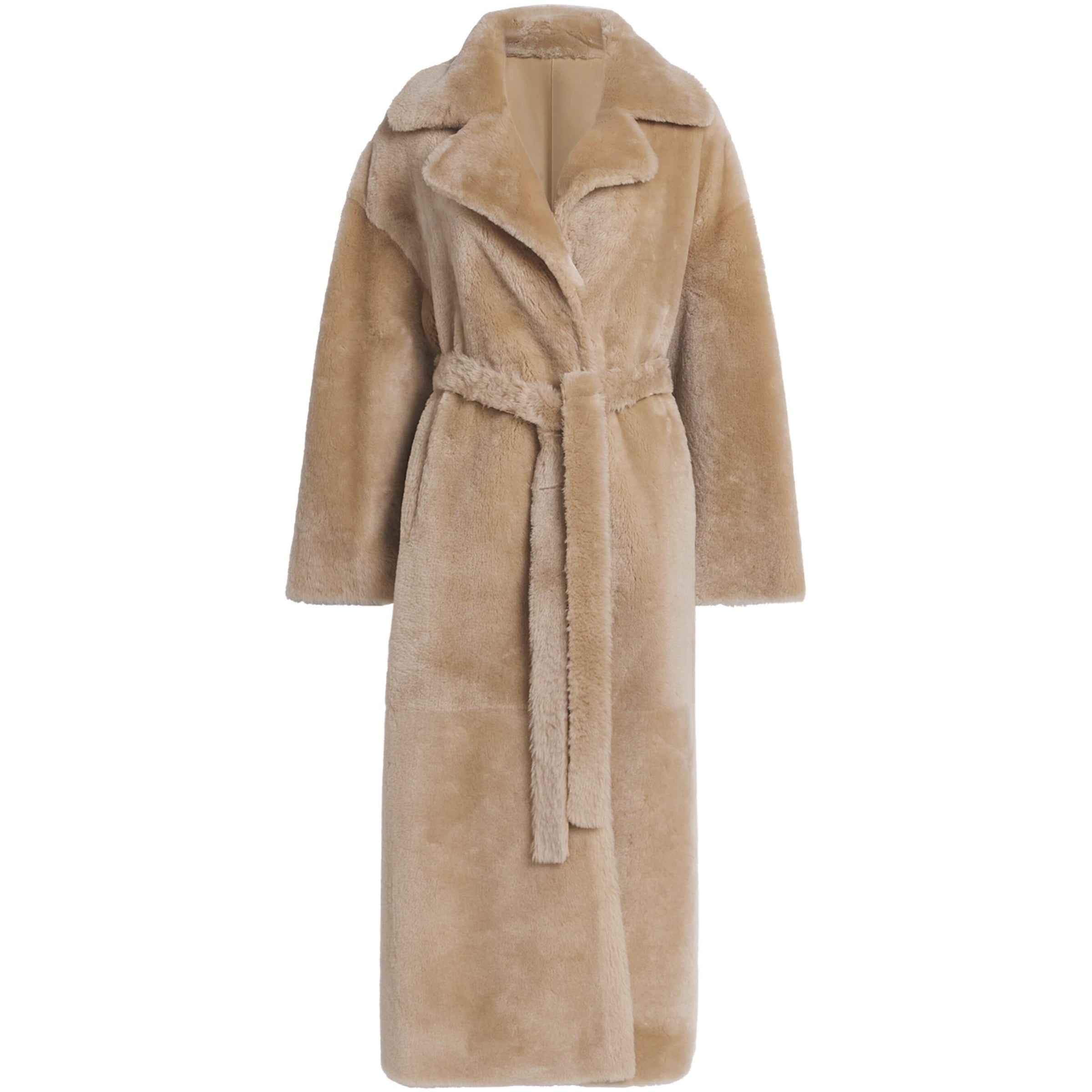 Arma Beige Shearling-Leather Reversible RIEN coat