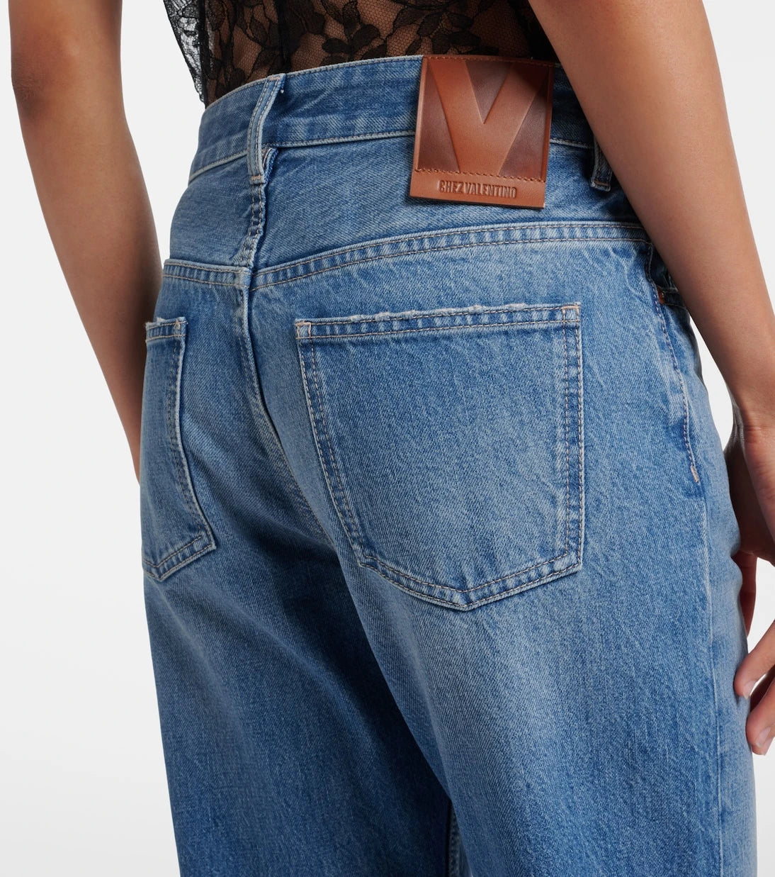 Valentino - Faded straight jeans