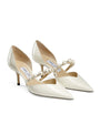 Jimmy Choo White Aurelie 65 Patent Leather Pumps