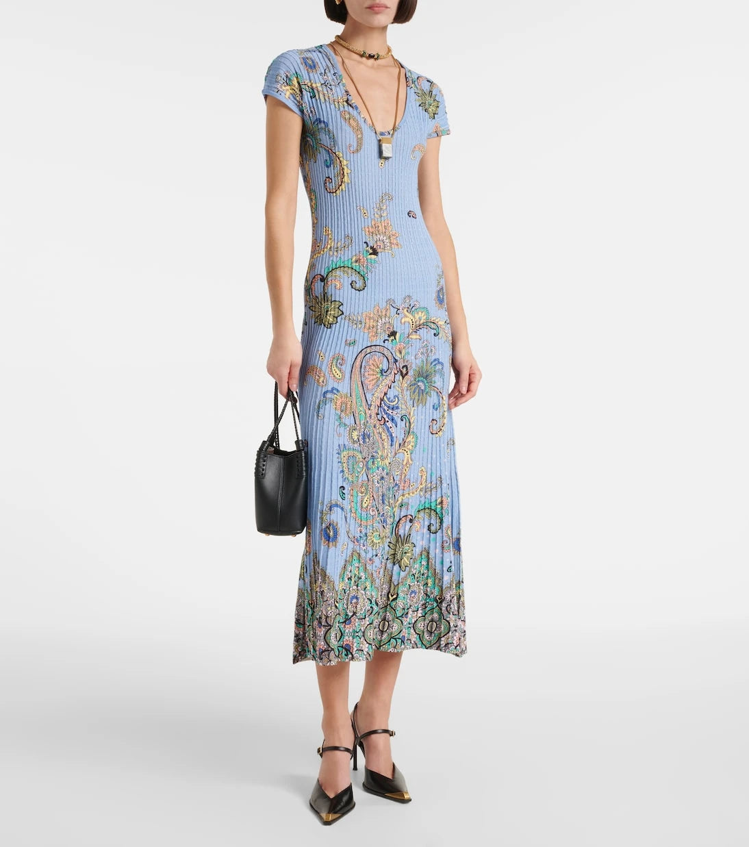 Etro - Printed cotton-blend midi dress