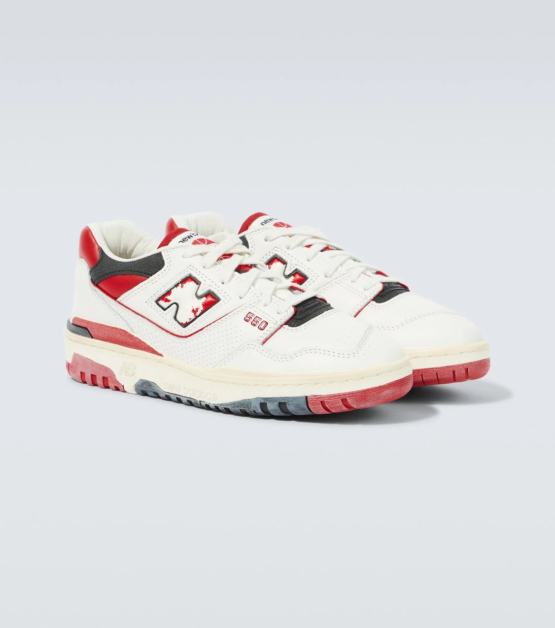New Balance - حذاء سنيكرز 550 جلدي