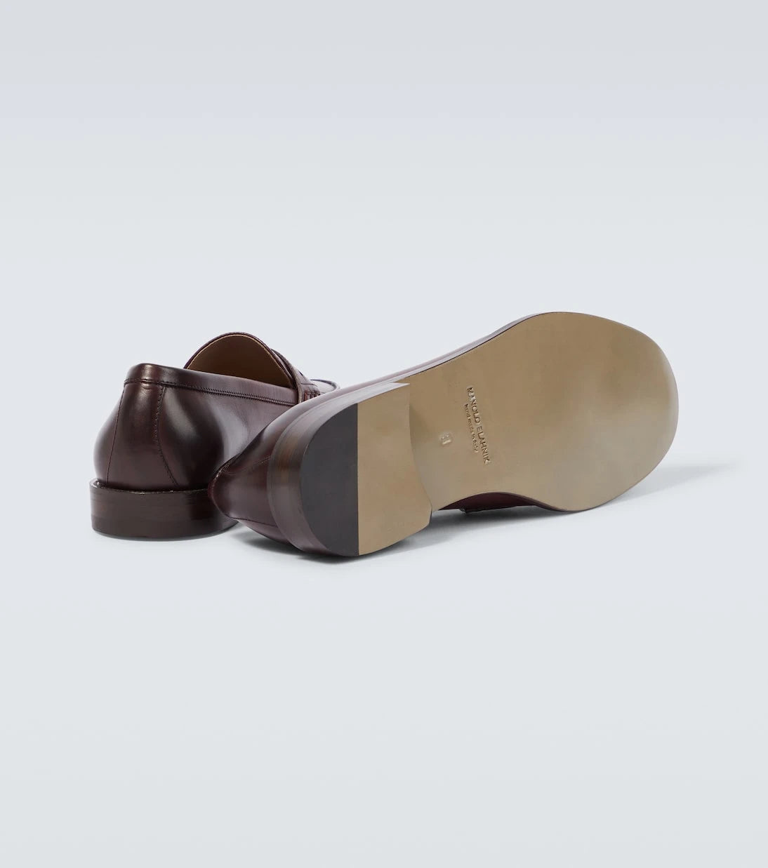 Manolo Blahnik - Perry leather penny loafers