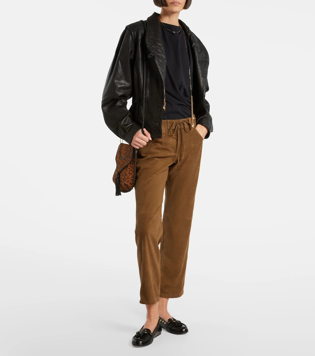 Isabel Marant - Suede straight-leg pants