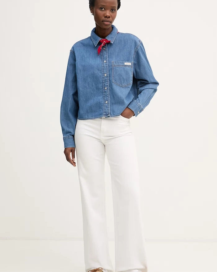 Calvin Klein Jeans kadın denim gömlek