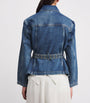 GANNI Blue Belted Denim Jacket
