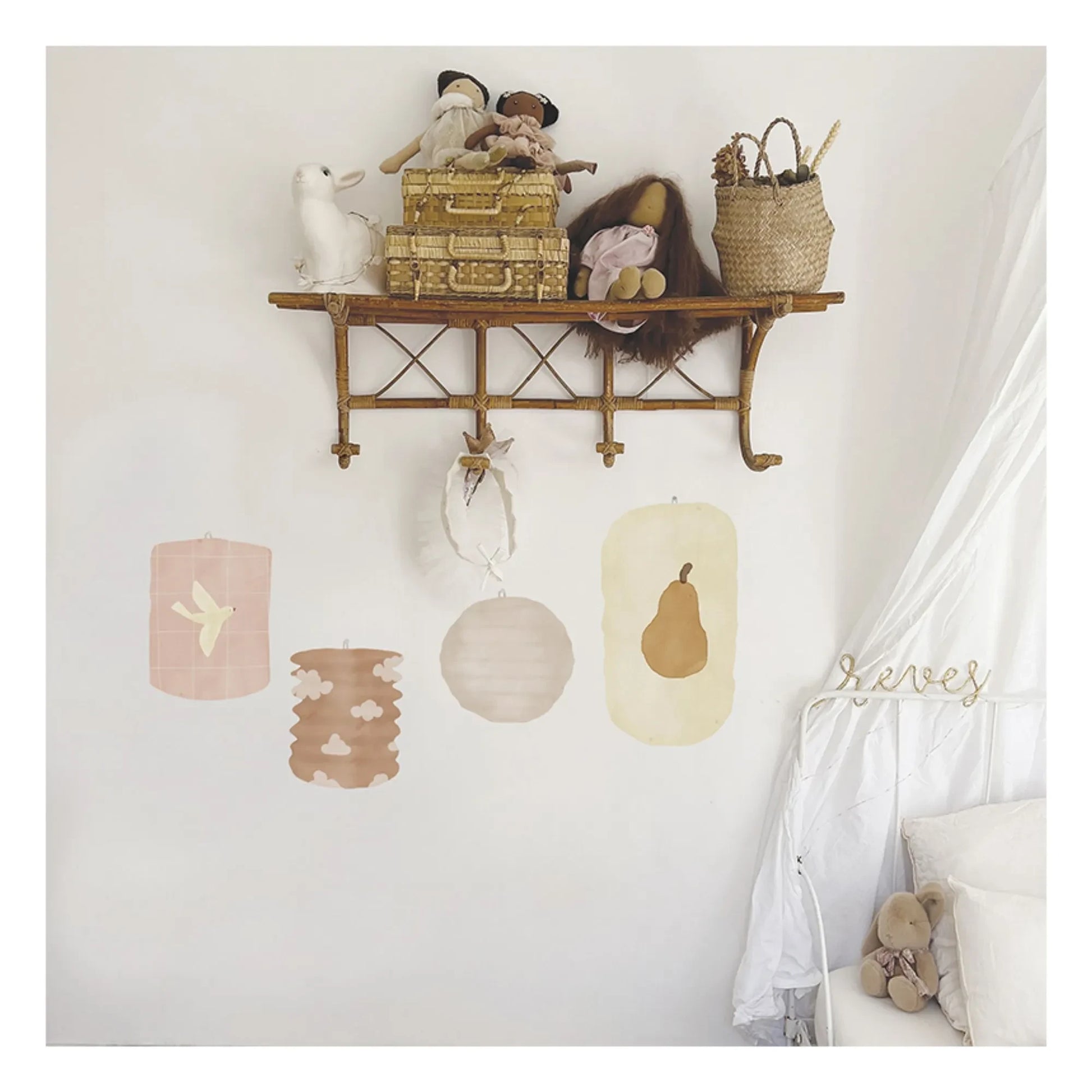 MIMI'lou - Lampions stickers | Cream