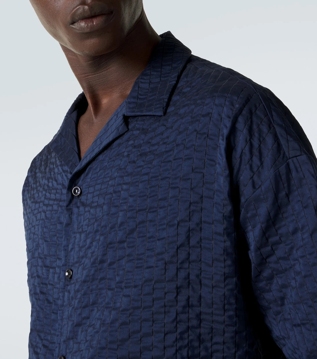 Giorgio Armani - Seersucker bowling shirt