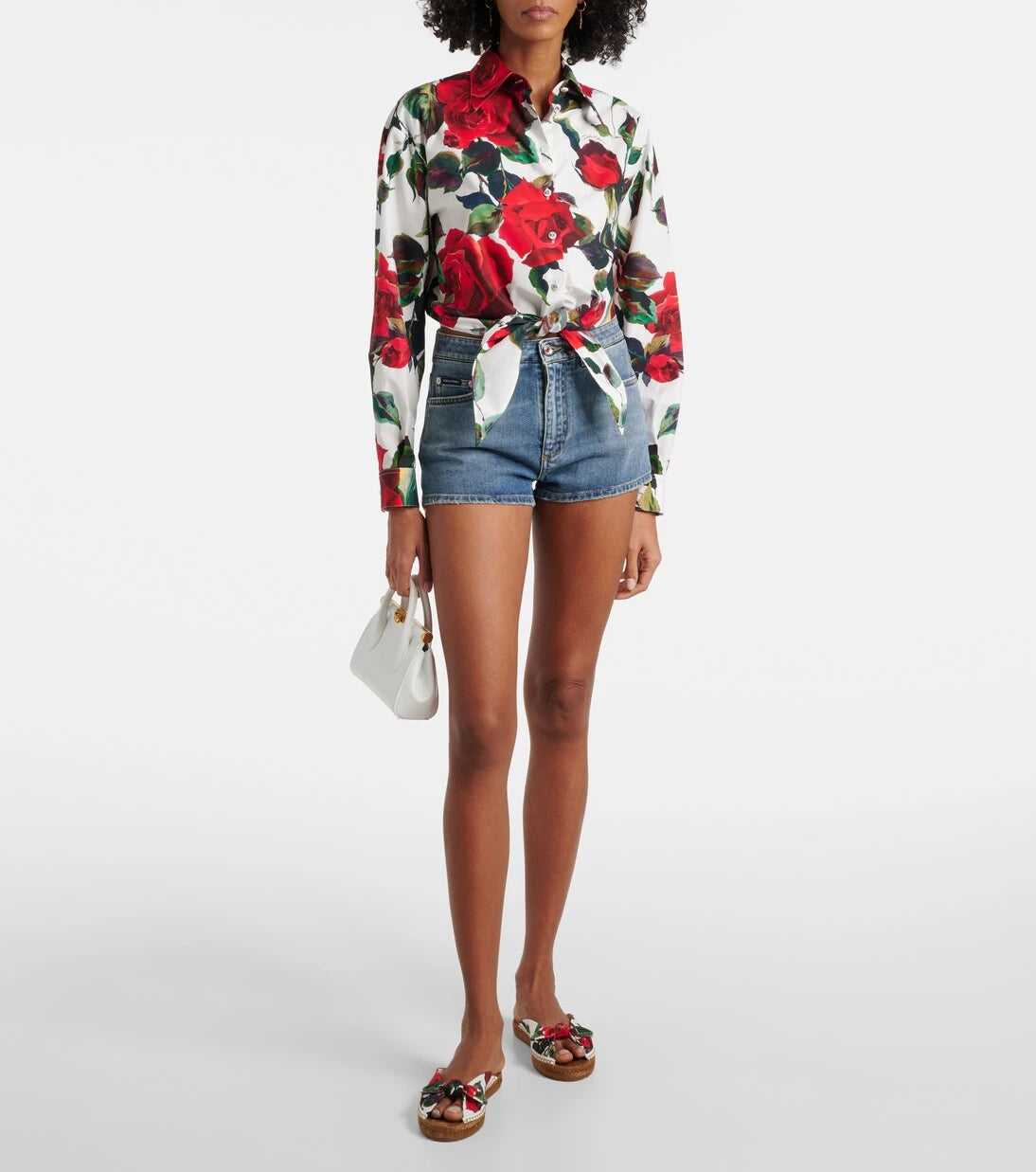Dolce&Gabbana - Floral espadrille slides