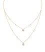 Messika Rose Gold and Diamond My Twin Layered Necklace
