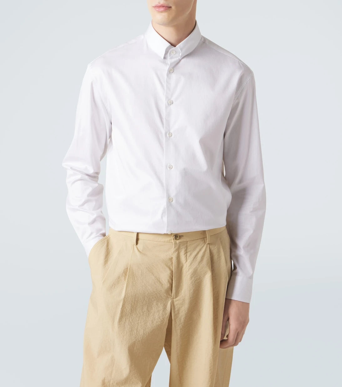 Giorgio Armani - Archivio pinstripe cotton shirt