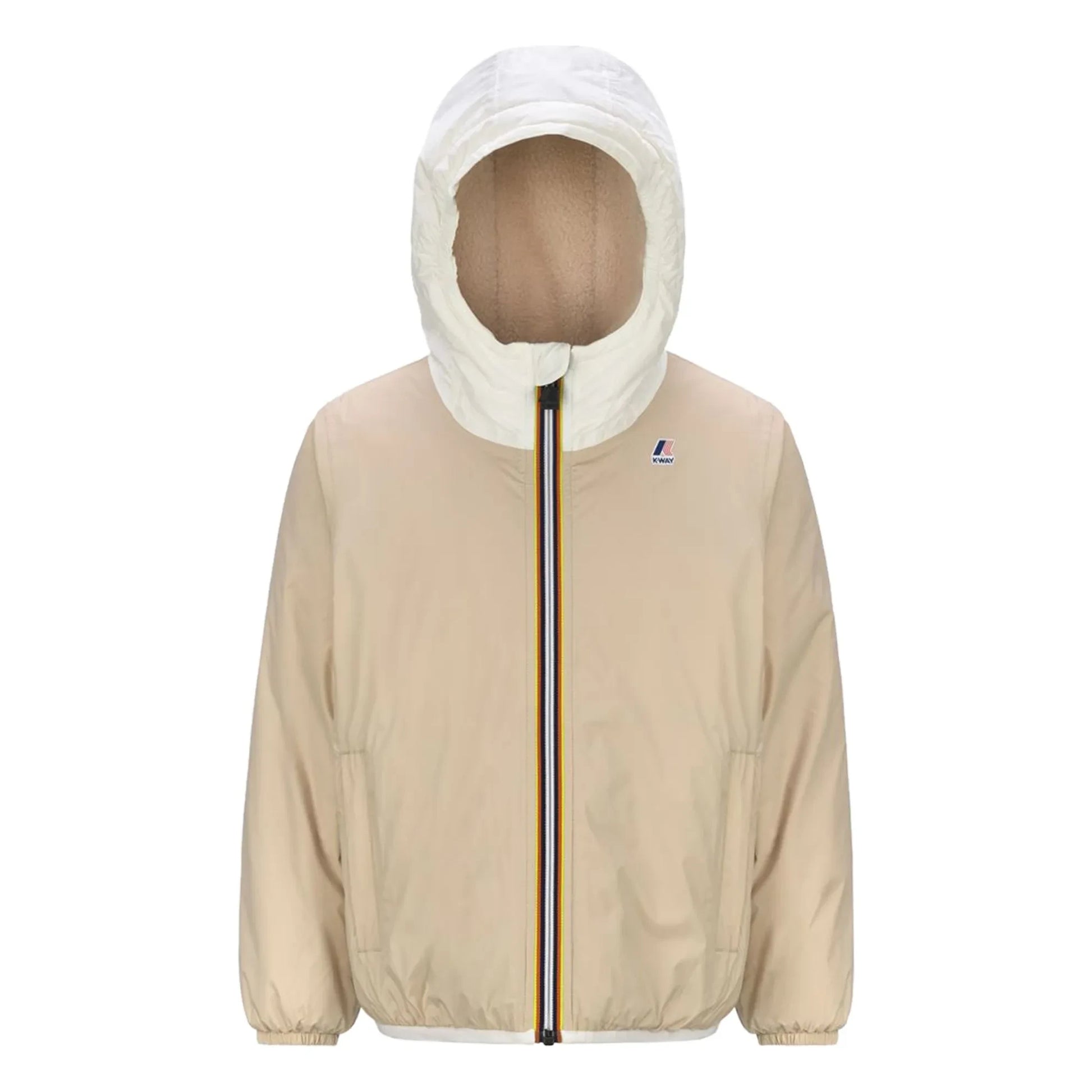 K-way - Le Vrai 3.0 Claude Orsetto Waterproof Lined Jacket | Ecru
