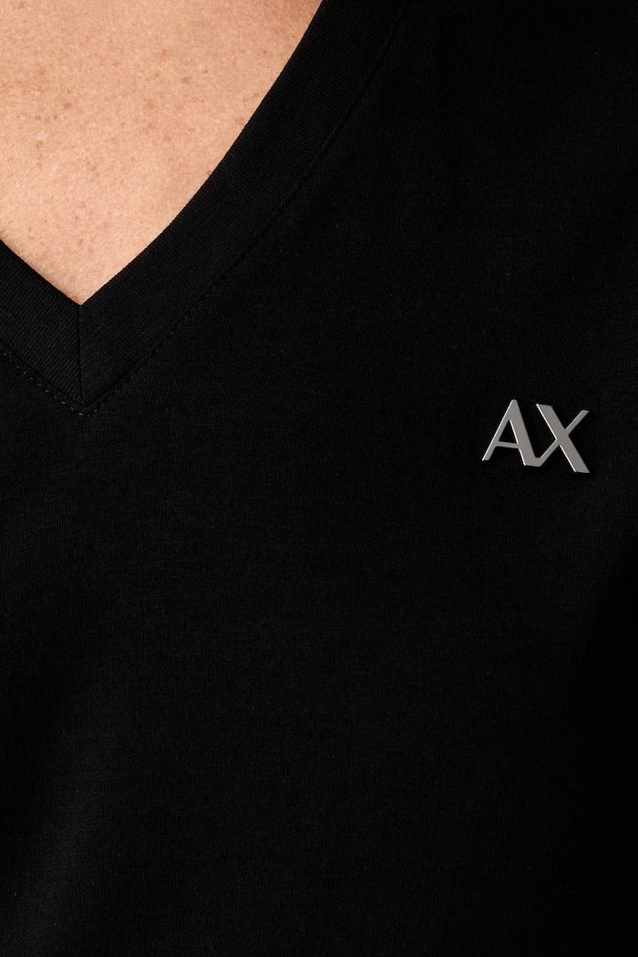 Armani Exchange basic kadın pamuklu elastan tişört