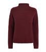 Max Mara Red Cashmere-Blend High-Neck Sweater