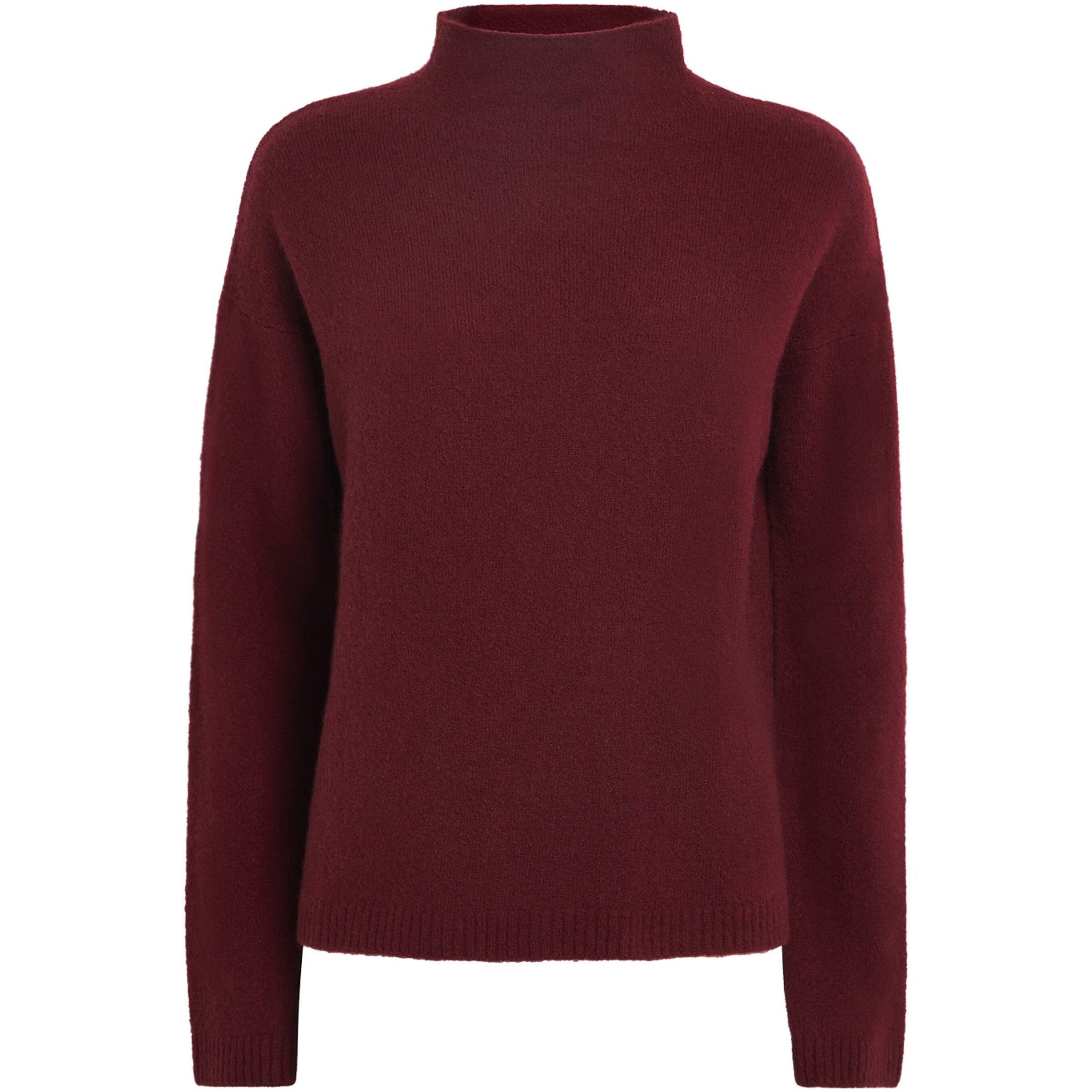 Max Mara Red Cashmere-Blend High-Neck Sweater