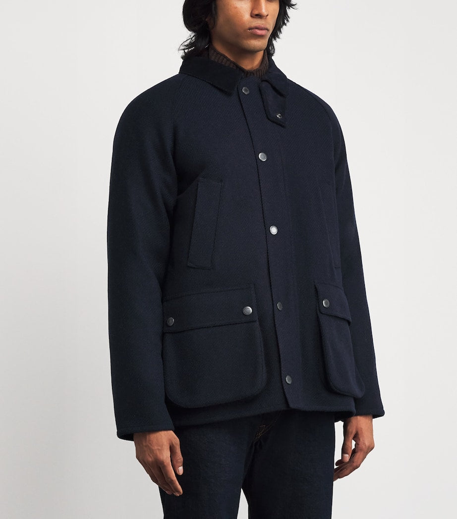 Navy Wool Bedale Jacket