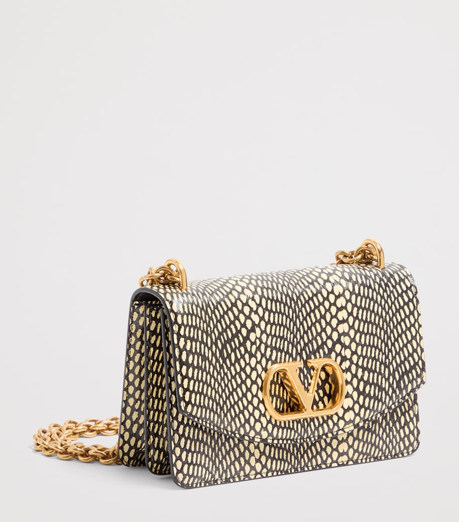 Valentino Garavani Small Snakeskin Vain Shoulder Bag