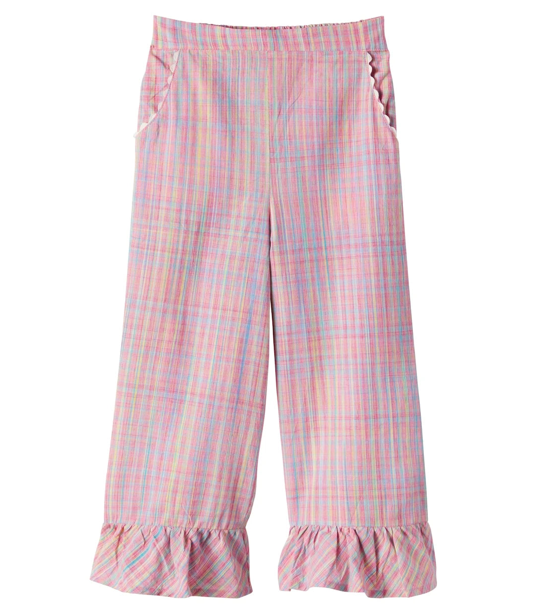 Louise Misha - Loukie checked ruffled cotton pants