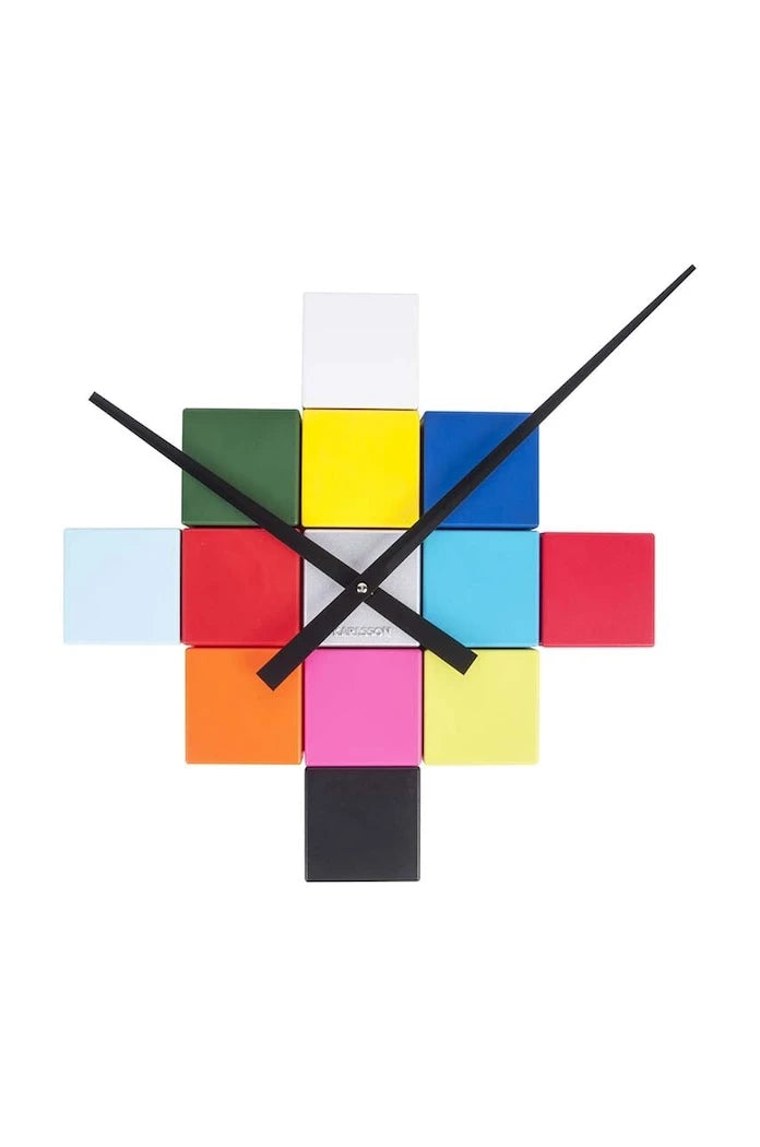 Стенен часовник Karlsson Cubic