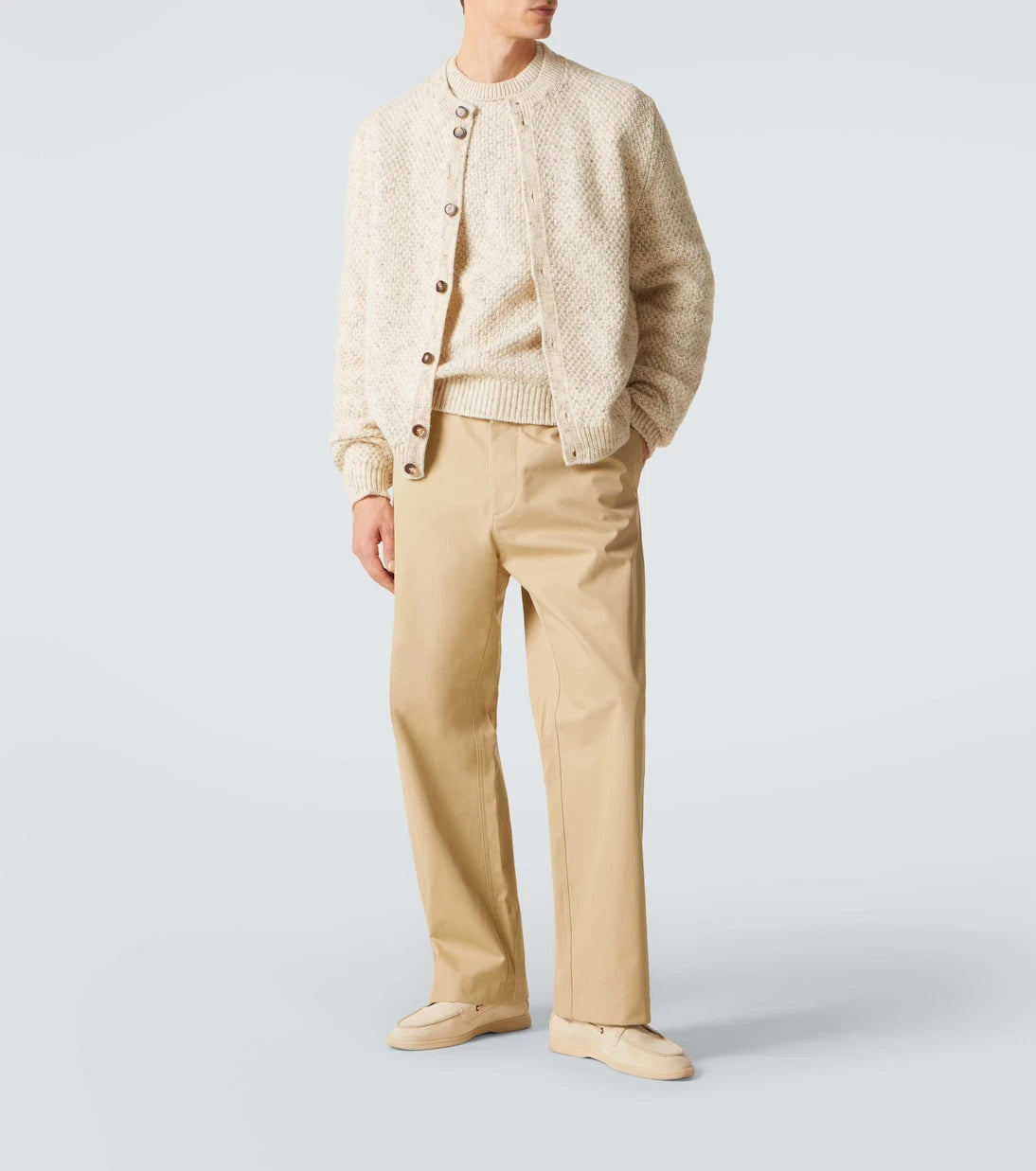 Loro Piana - Ash wool and cashmere-blend cardigan