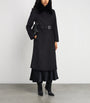Maje Black Faux Fur-Collar Coat