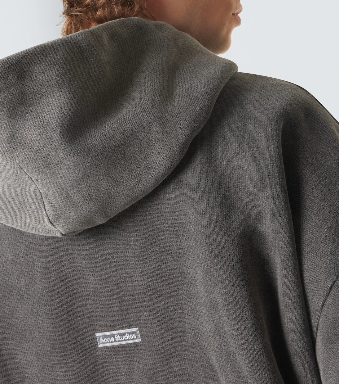 Acne Studios - سويت شيرت بقبعة قطني باهت