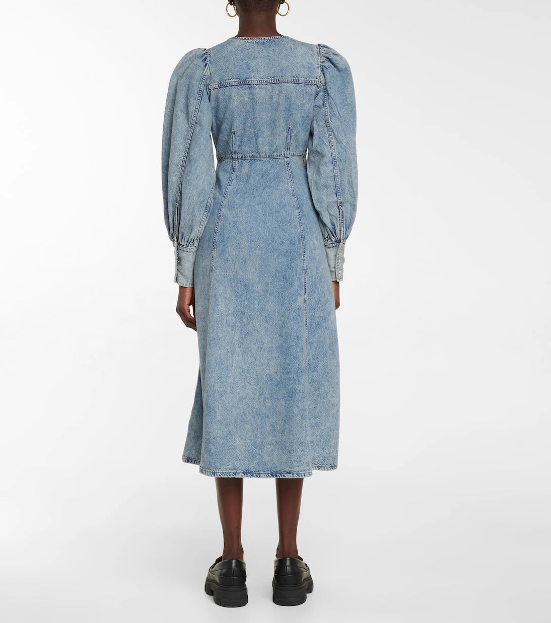 Ganni - Denim midi dress