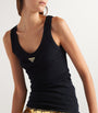 Prada Black Triangle Tank Top