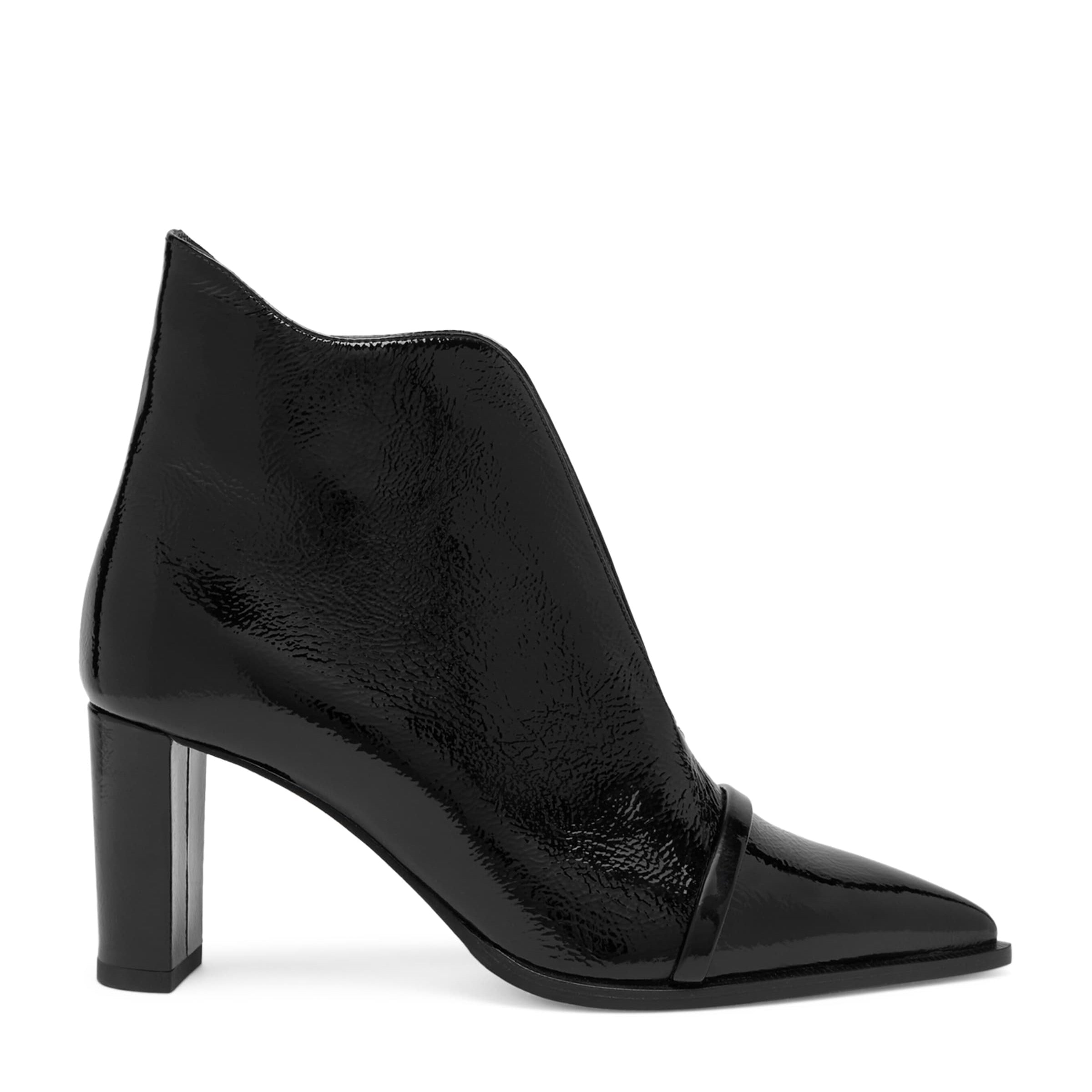 Malone Souliers Black Patent Leather Clara Ankle Boots 70