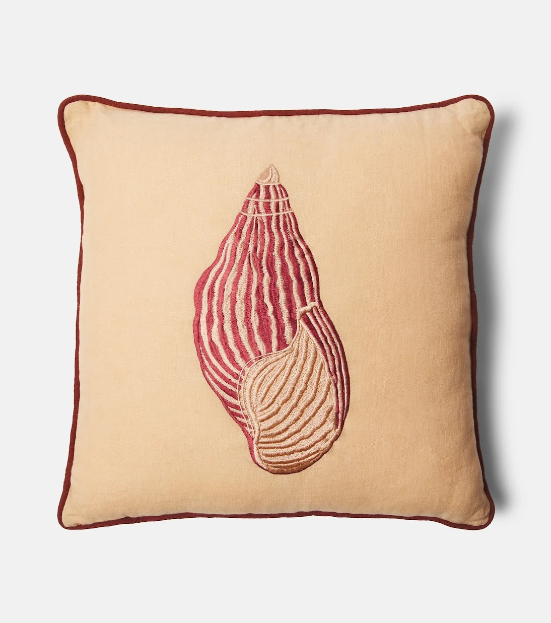 Les-Ottomans - Embroidered cotton velvet cushion