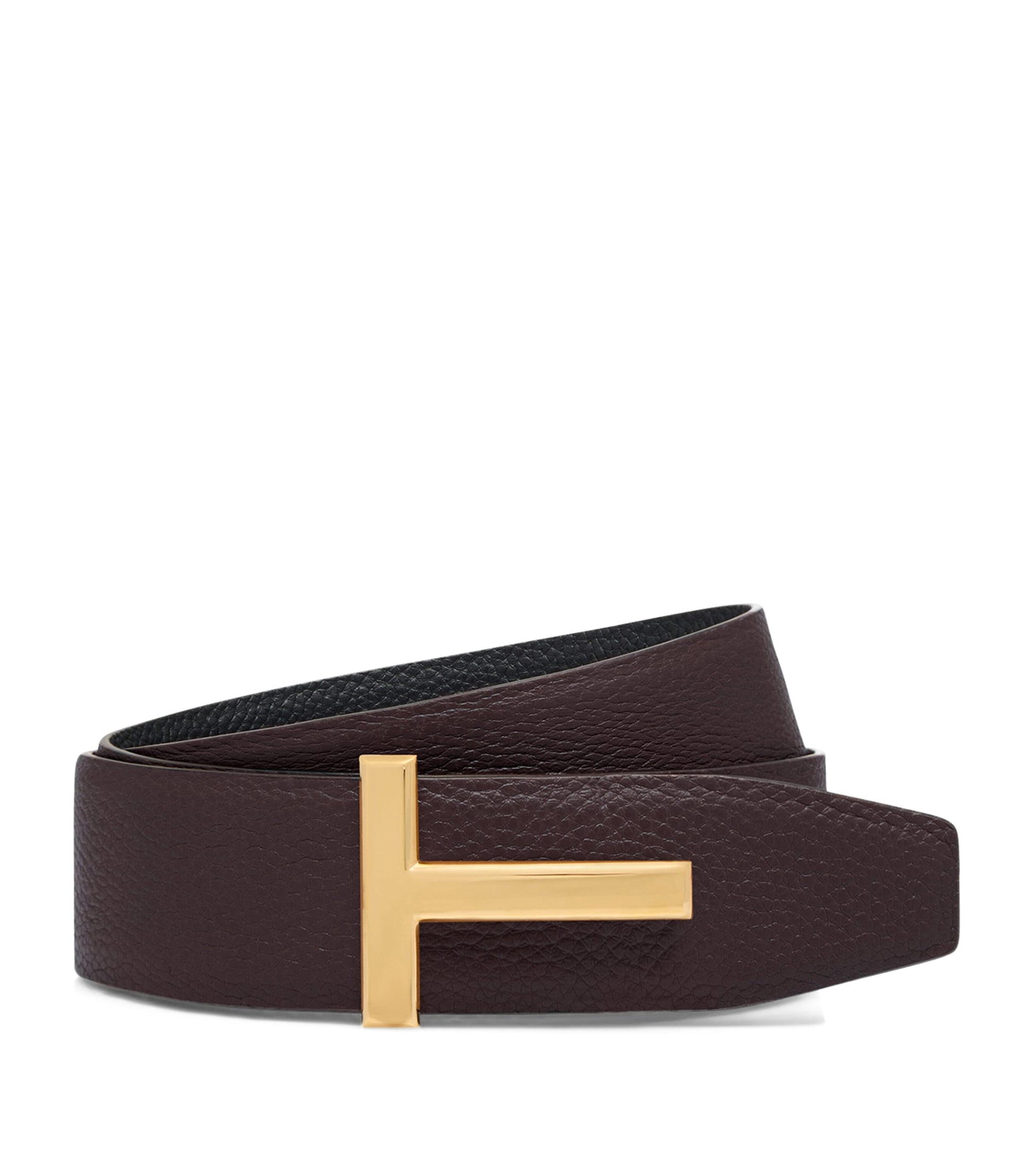 Leather Reversible T Icon Belt