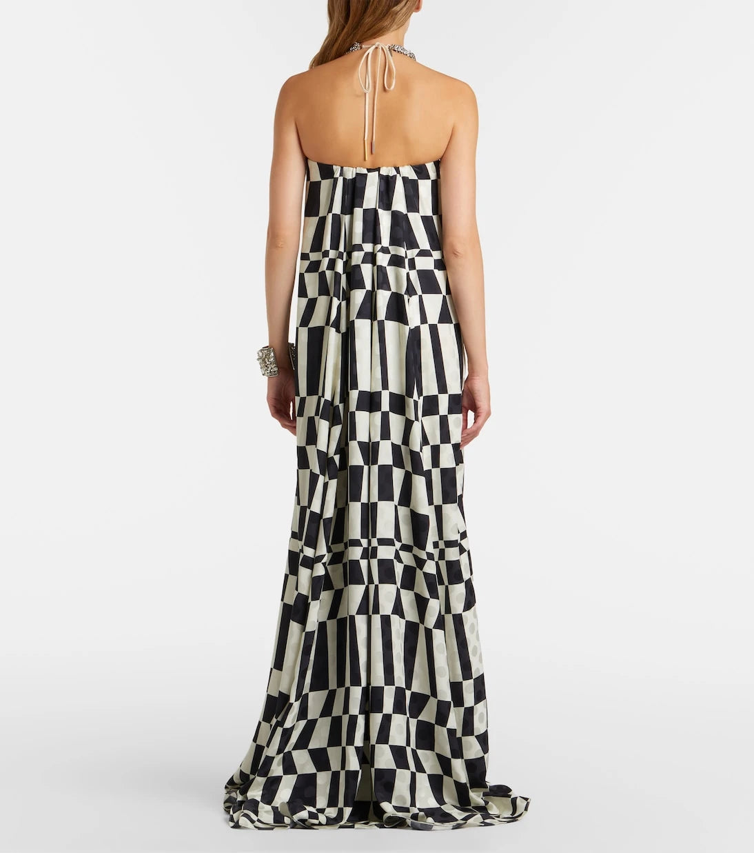 Dries Van Noten - Printed bustier gown