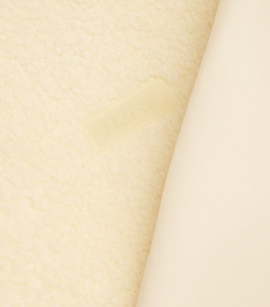 Skims Ivory Teddy Boxy Zip-Up Jacket