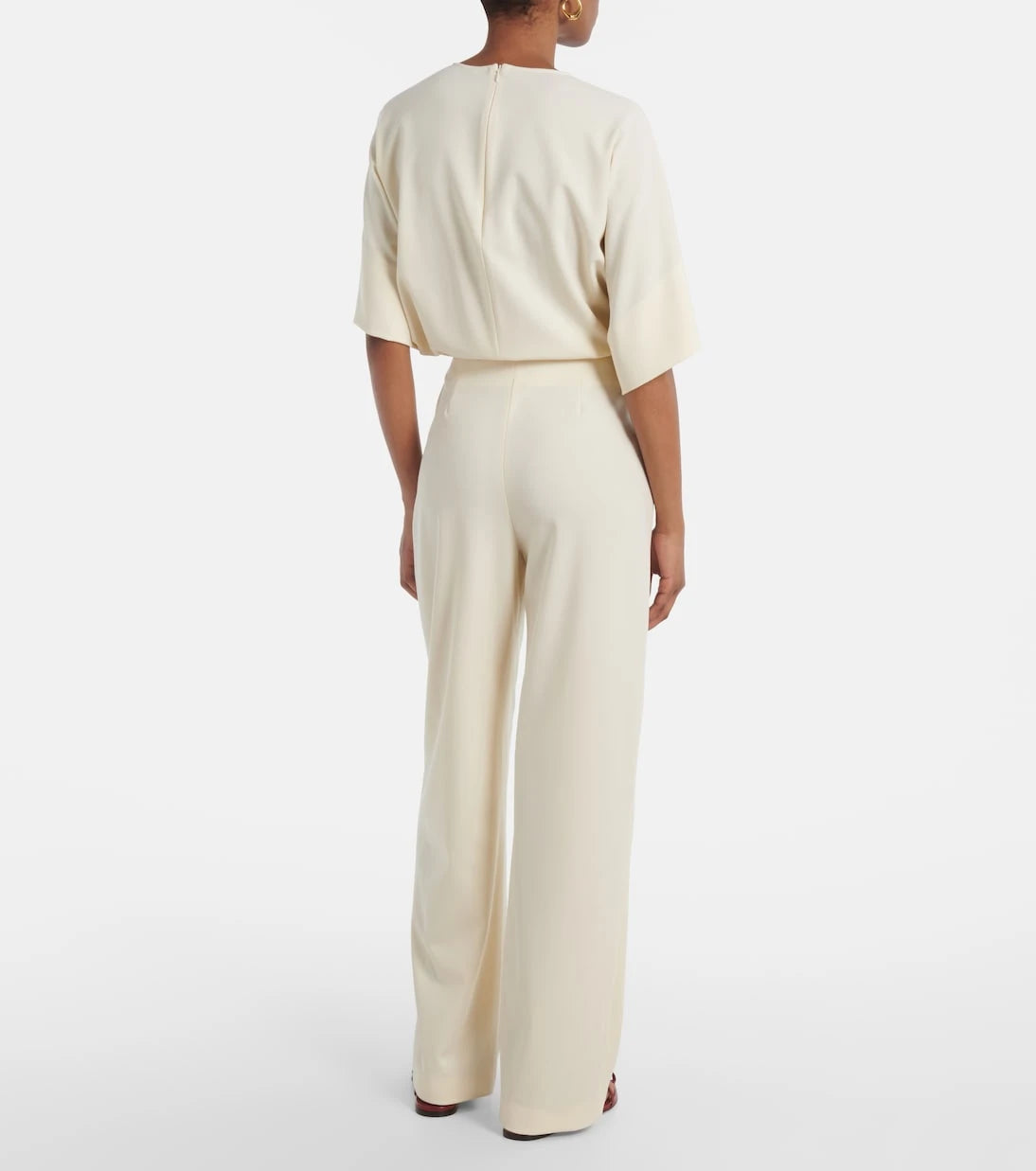 Fforme - Larissa high-rise wool-blend wide-leg pants